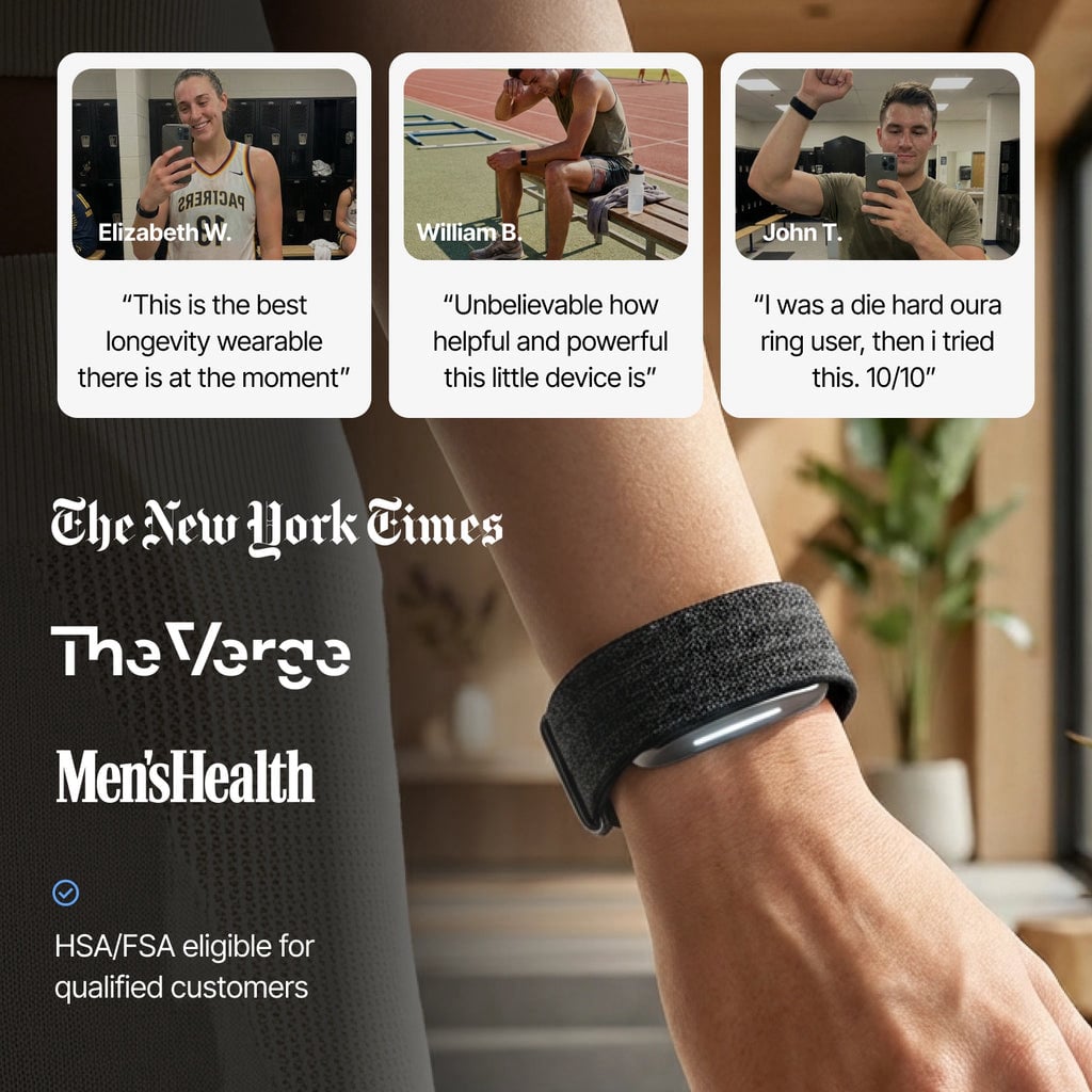 Hume Band app showing wellness trends and scores
